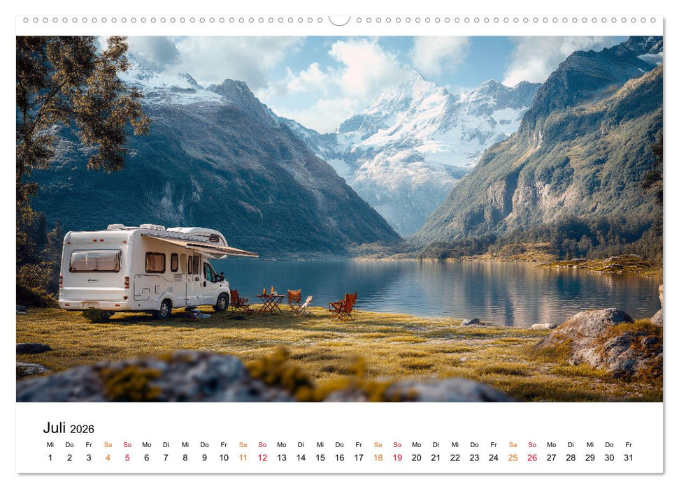 Wohnmobil grenzenlos (CALVENDO Premium Wandkalender 2026)