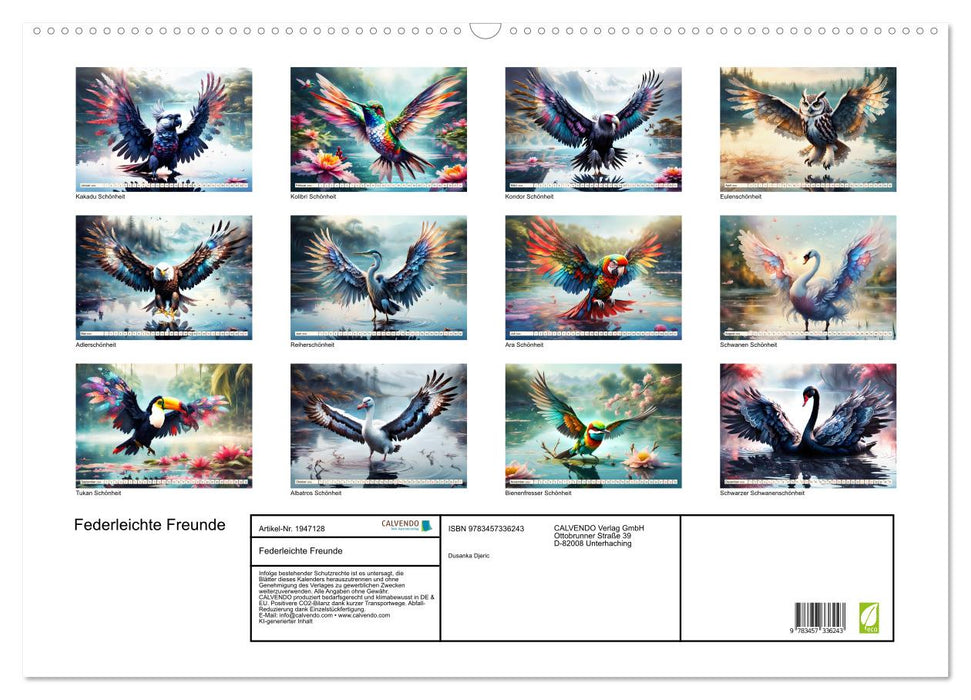 Federleichte Freunde (CALVENDO Wandkalender 2026)