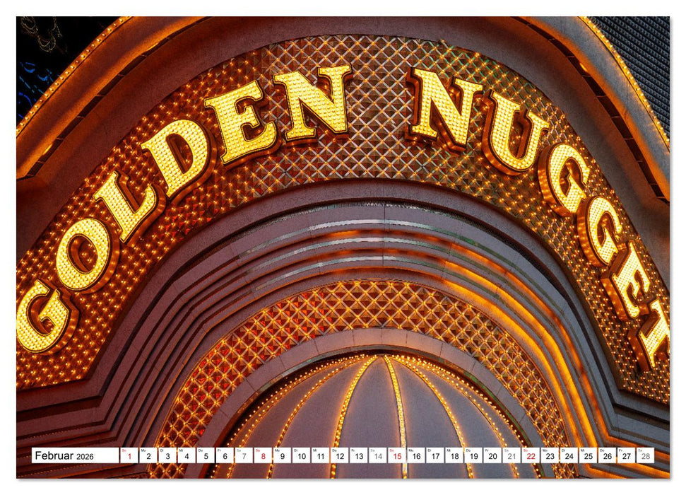 Las Vegas Nightlife - Neonlichter, Casinos und unvergessliche Nächte (CALVENDO Premium Wandkalender 2026)