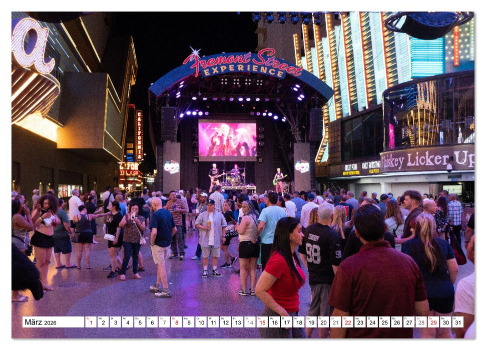 Las Vegas Nightlife - Neonlichter, Casinos und unvergessliche Nächte (CALVENDO Premium Wandkalender 2026)