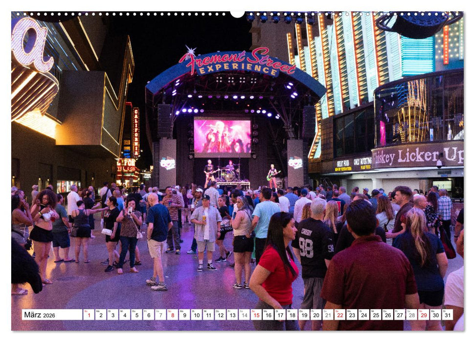 Las Vegas Nightlife - Neonlichter, Casinos und unvergessliche Nächte (CALVENDO Premium Wandkalender 2026)