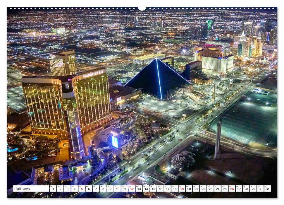 Las Vegas Nightlife - Neonlichter, Casinos und unvergessliche Nächte (CALVENDO Premium Wandkalender 2026)