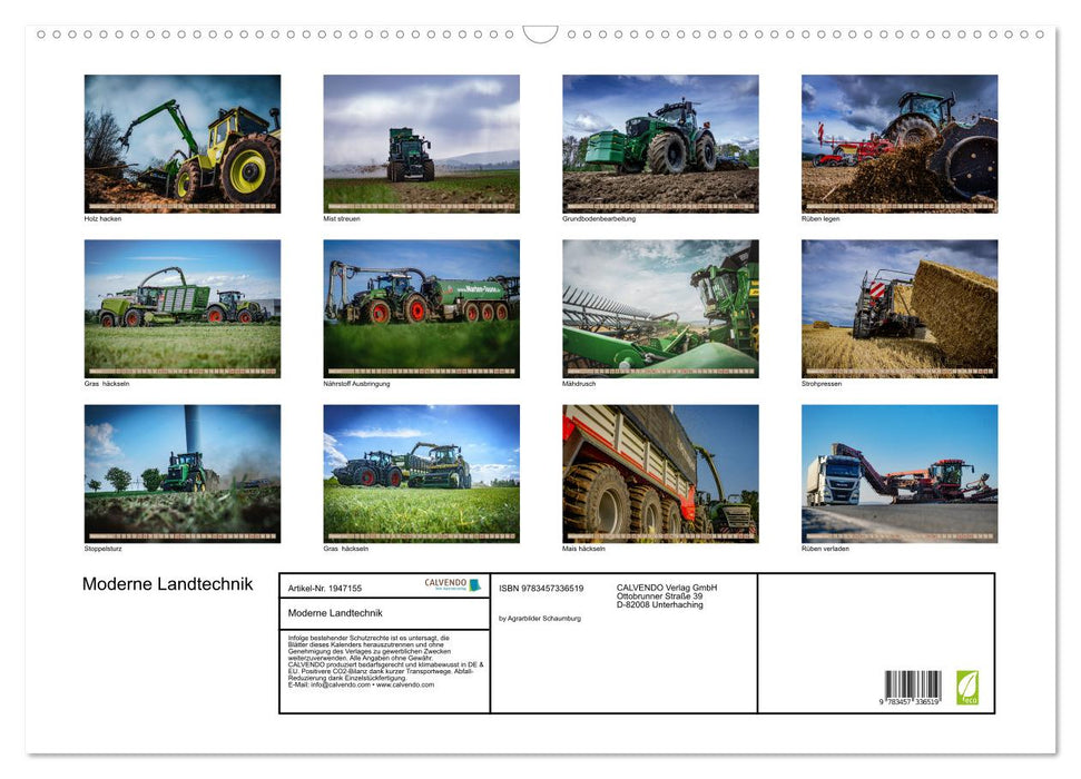 Moderne Landtechnik (CALVENDO Wandkalender 2026)