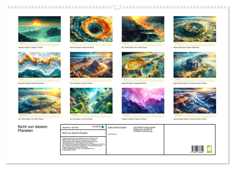 Nicht von diesem Planeten (CALVENDO Wandkalender 2026)