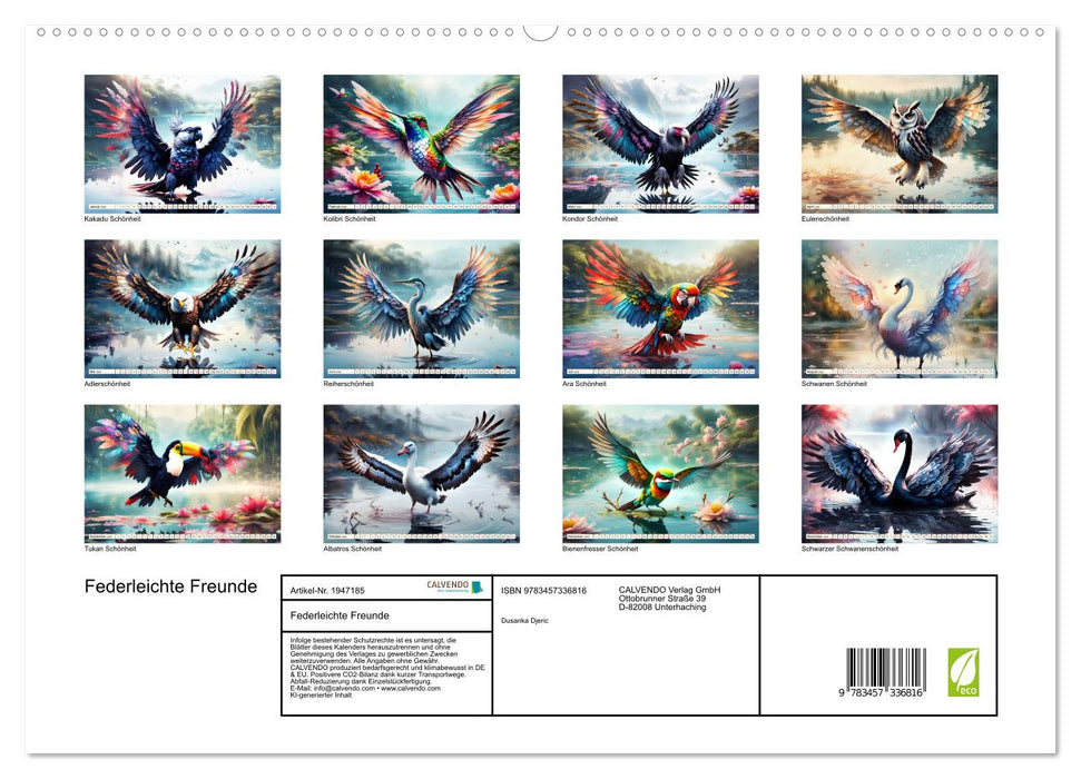 Federleichte Freunde (CALVENDO Premium Wandkalender 2026)