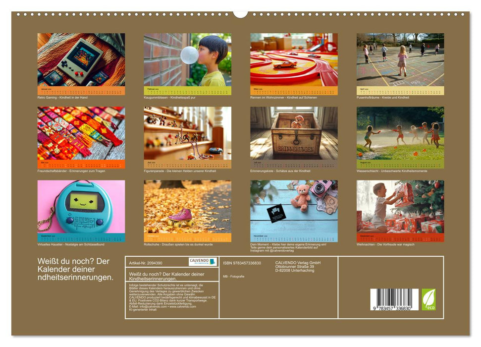 Weißt du noch? Der Kalender deiner Kindheitserinnerungen. (CALVENDO Premium Wandkalender 2026)