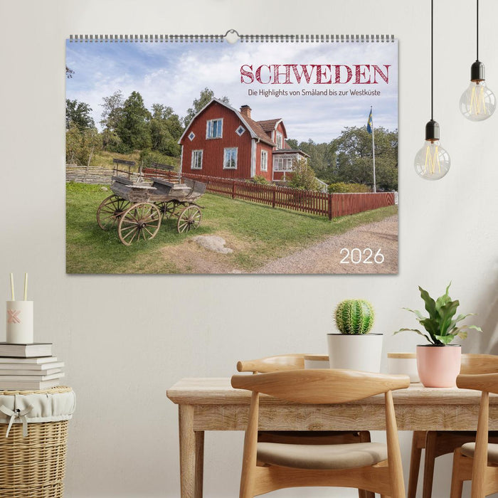 Schweden - Die Highlights von Småland bis zur Westküste (CALVENDO Wandkalender 2026)