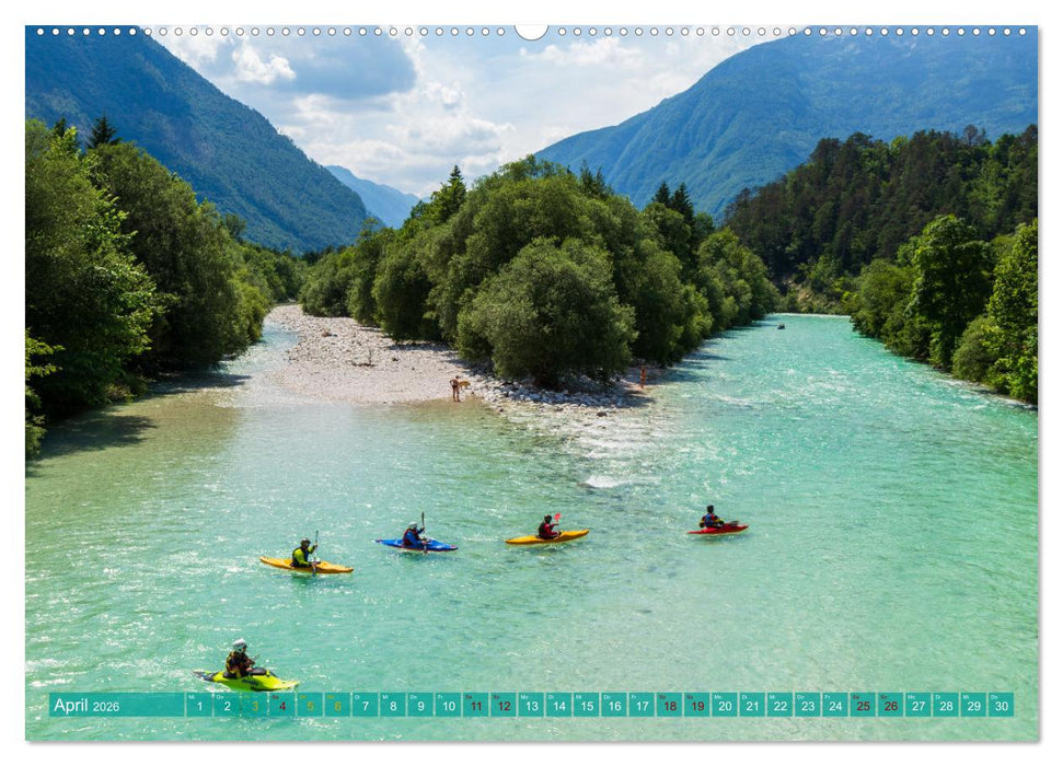 Reise durch das Soca-Tal - Unterwegs im schönen Slowenien (CALVENDO Wandkalender 2026)