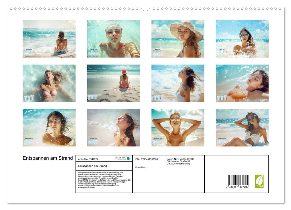 Entspannen am Strand (CALVENDO Premium Wandkalender 2026)