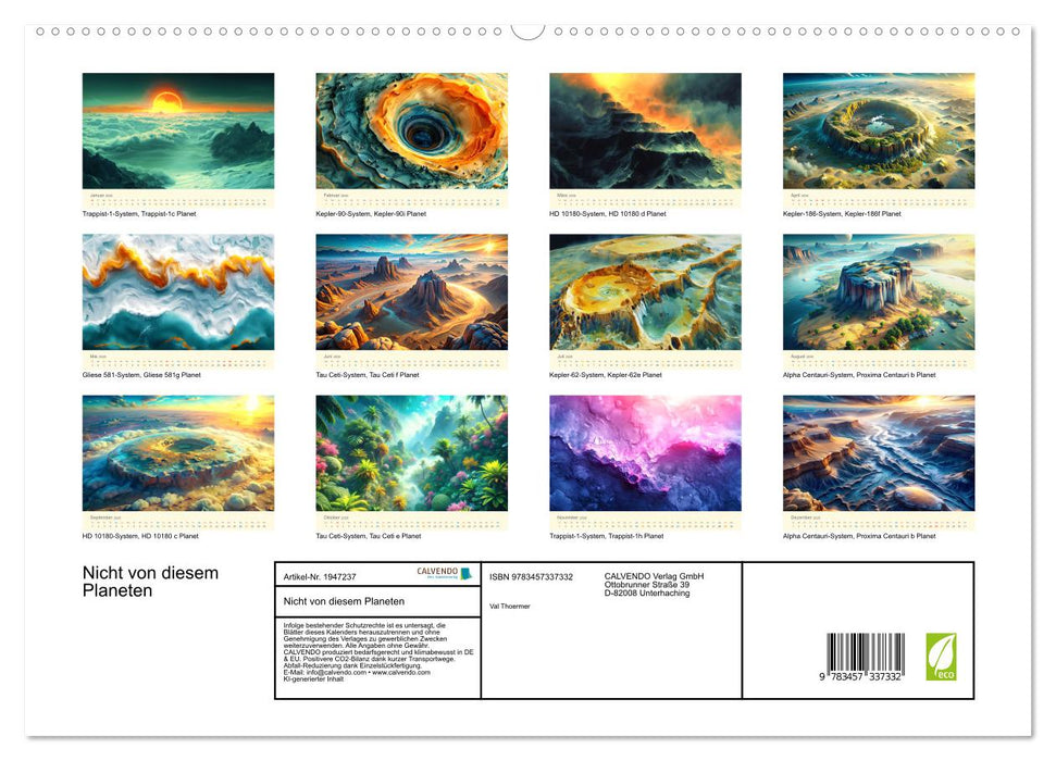 Nicht von diesem Planeten (CALVENDO Premium Wandkalender 2026)