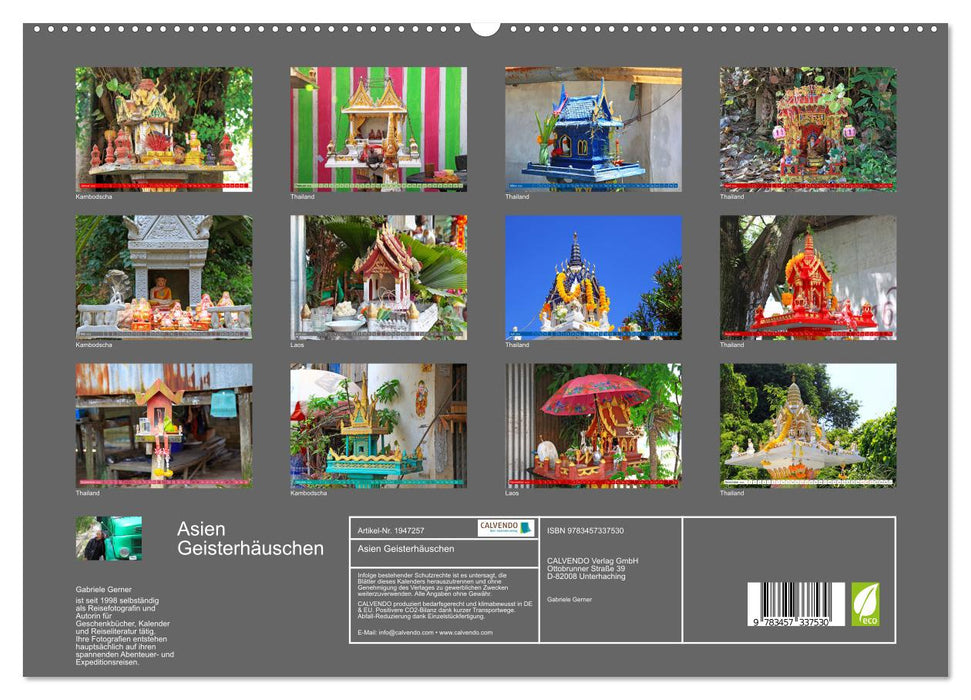 Asien Geisterhäuschen (CALVENDO Premium Wandkalender 2026)