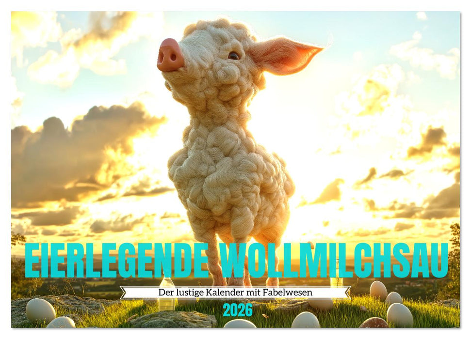 Eierlegende Wollmilchsau – der lustige Kalender mit Fabelwesen (CALVENDO Wandkalender 2026)