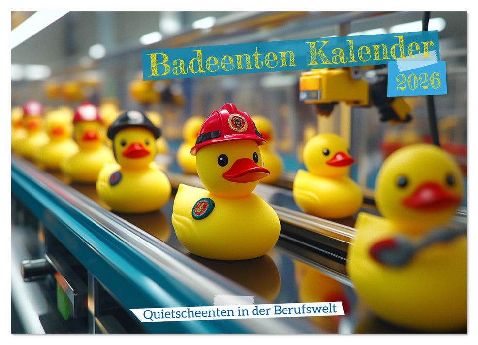 Badeenten Kalender - Quietscheenten in der Berufswelt (CALVENDO Wandkalender 2026)
