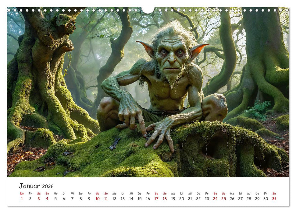 Keltische Legenden - Die kleinen Wesen der Natur (CALVENDO Wandkalender 2026)