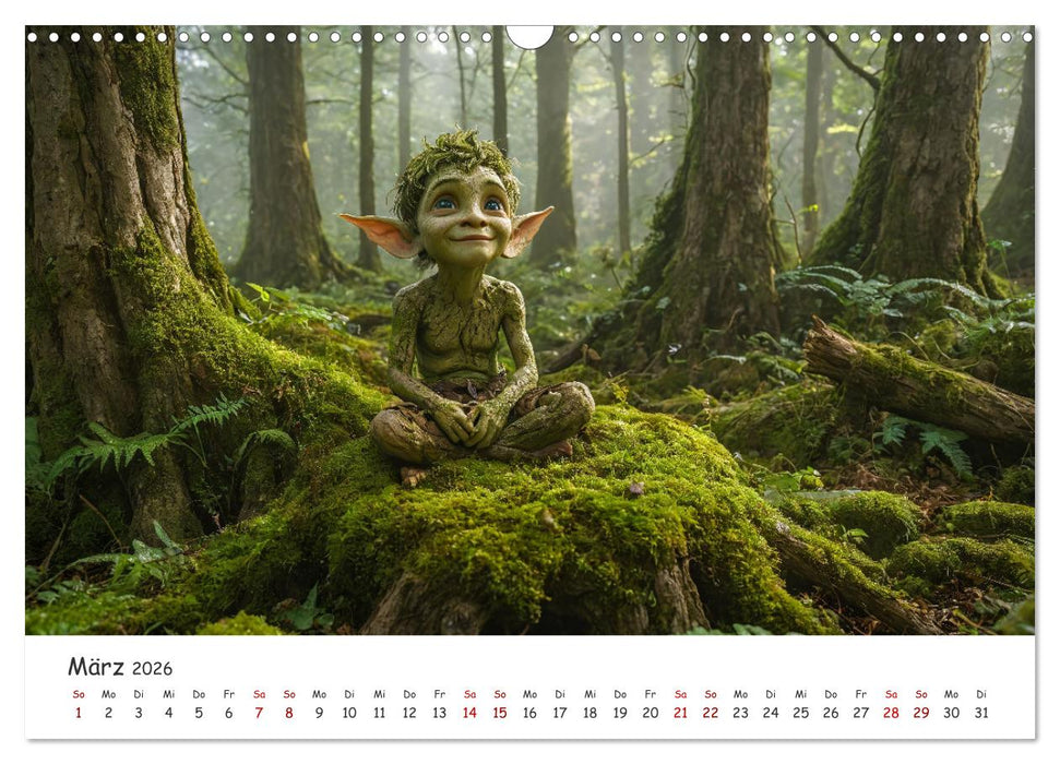 Keltische Legenden - Die kleinen Wesen der Natur (CALVENDO Wandkalender 2026)