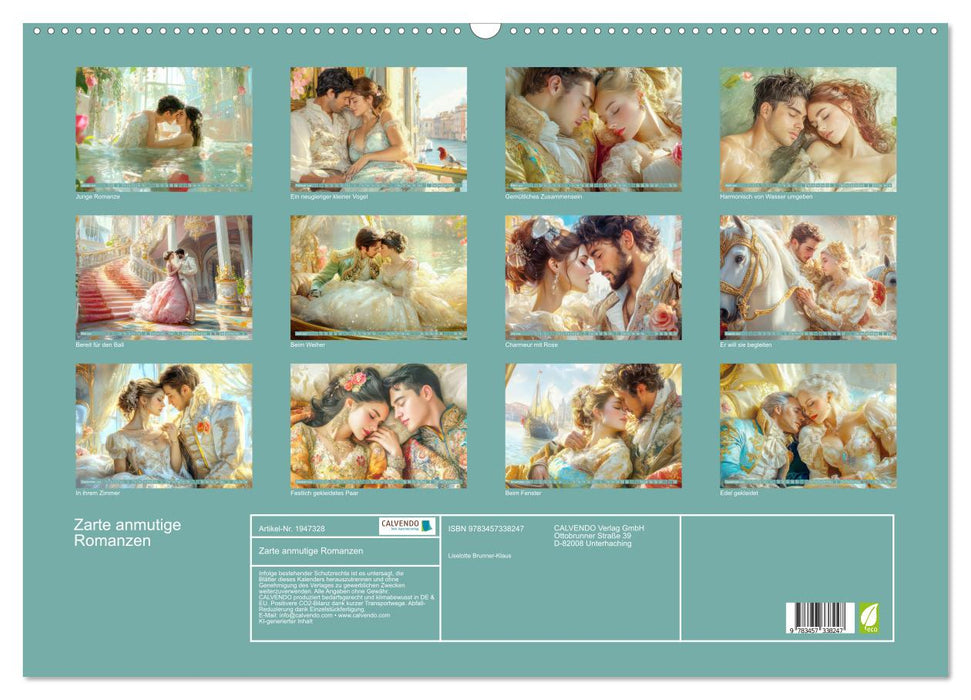 Zarte anmutige Romanzen (CALVENDO Wandkalender 2026)
