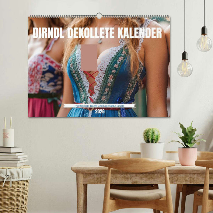 Dirndl Dekollete Kalender – Traditionelle Tracht und bayerische Brüste (CALVENDO Wandkalender 2026)