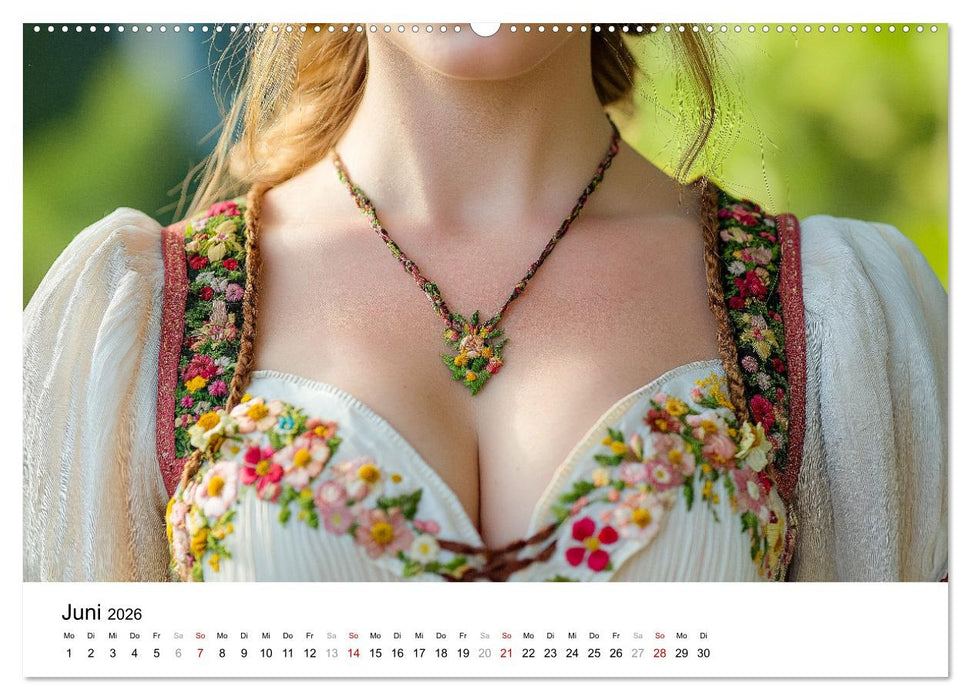 Dirndl Dekollete Kalender – Traditionelle Tracht und bayerische Brüste (CALVENDO Wandkalender 2026)