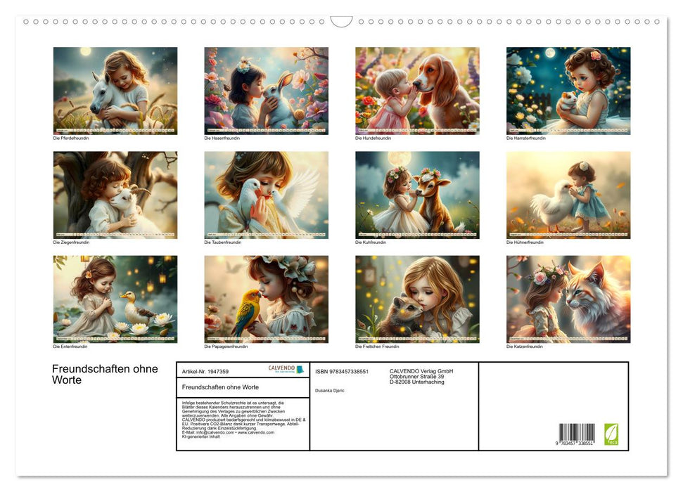 Freundschaften ohne Worte (CALVENDO Wandkalender 2026)
