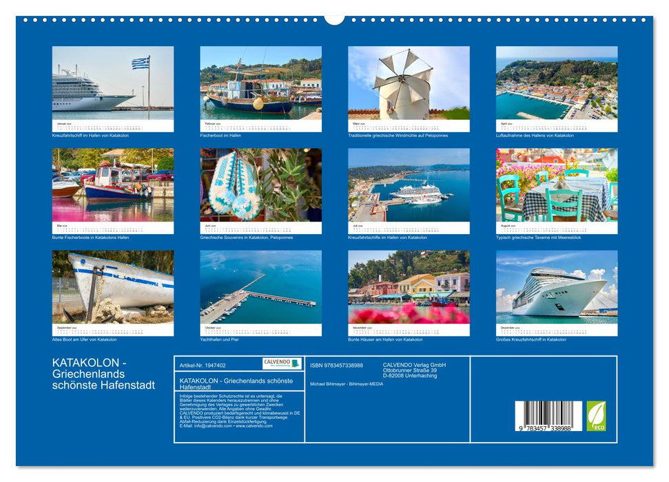 KATAKOLON - Griechenlands schönste Hafenstadt (CALVENDO Premium Wandkalender 2026)