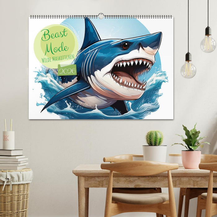 Beast Mode - Wilde Maskottchen (CALVENDO Wandkalender 2026)