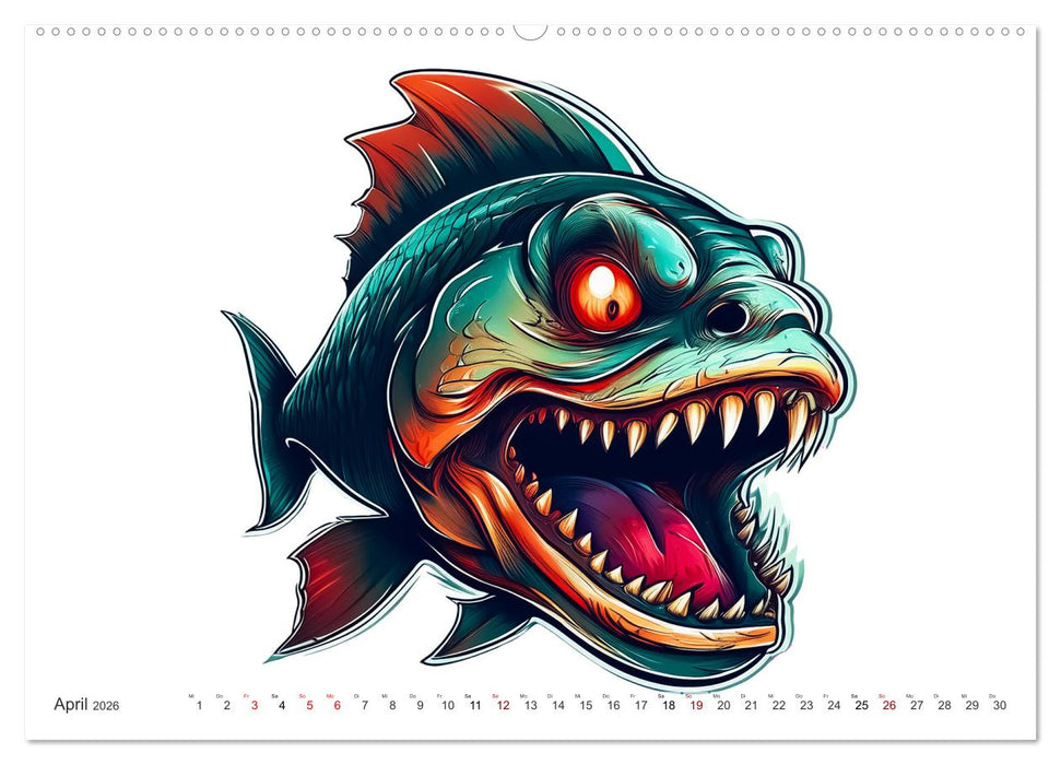 Beast Mode - Wilde Maskottchen (CALVENDO Wandkalender 2026)