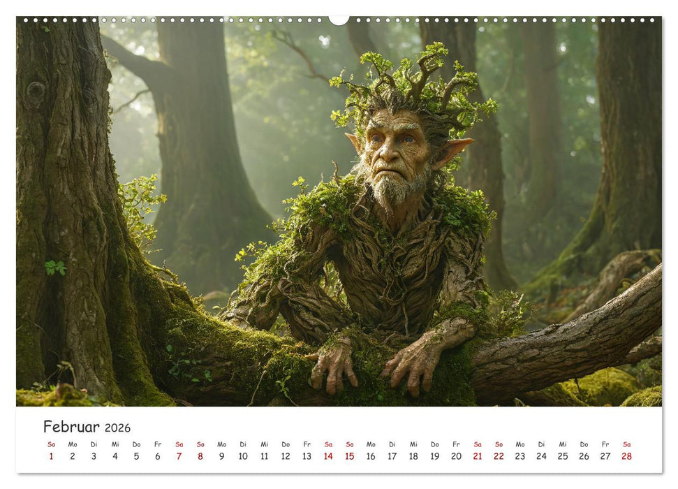 Keltische Legenden - Die kleinen Wesen der Natur (CALVENDO Premium Wandkalender 2026)
