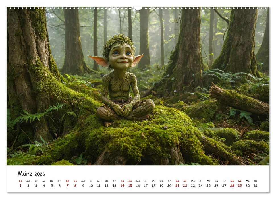 Keltische Legenden - Die kleinen Wesen der Natur (CALVENDO Premium Wandkalender 2026)