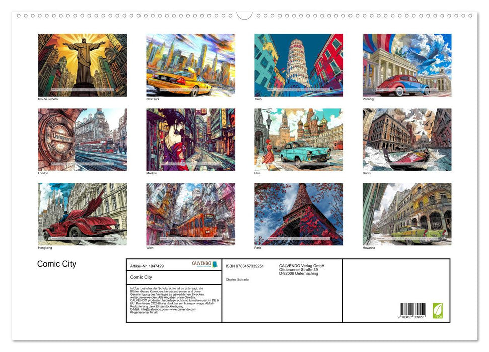 Comic City (CALVENDO Wandkalender 2026)