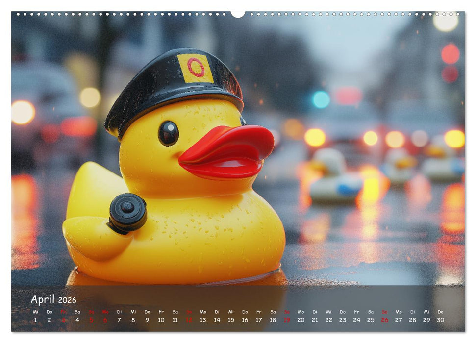 Badeenten Kalender - Quietscheenten in der Berufswelt (CALVENDO Premium Wandkalender 2026)