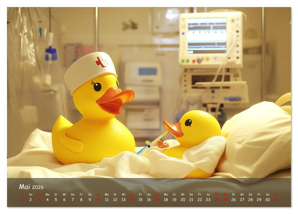 Badeenten Kalender - Quietscheenten in der Berufswelt (CALVENDO Premium Wandkalender 2026)