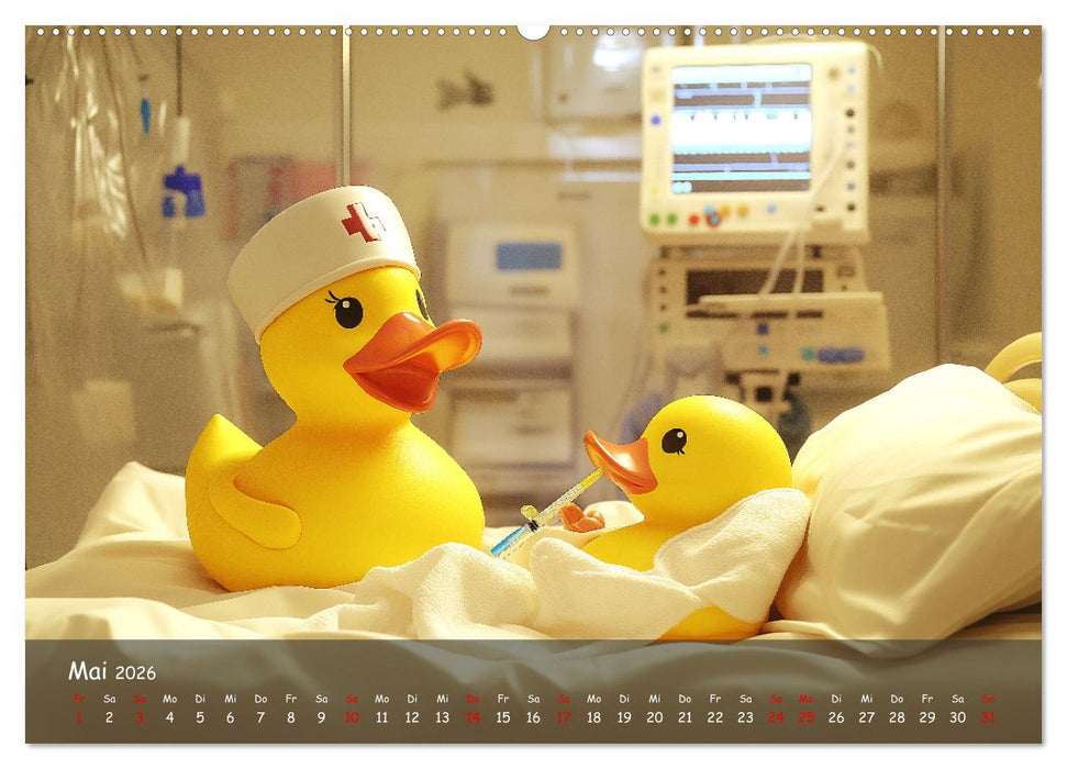 Badeenten Kalender - Quietscheenten in der Berufswelt (CALVENDO Premium Wandkalender 2026)