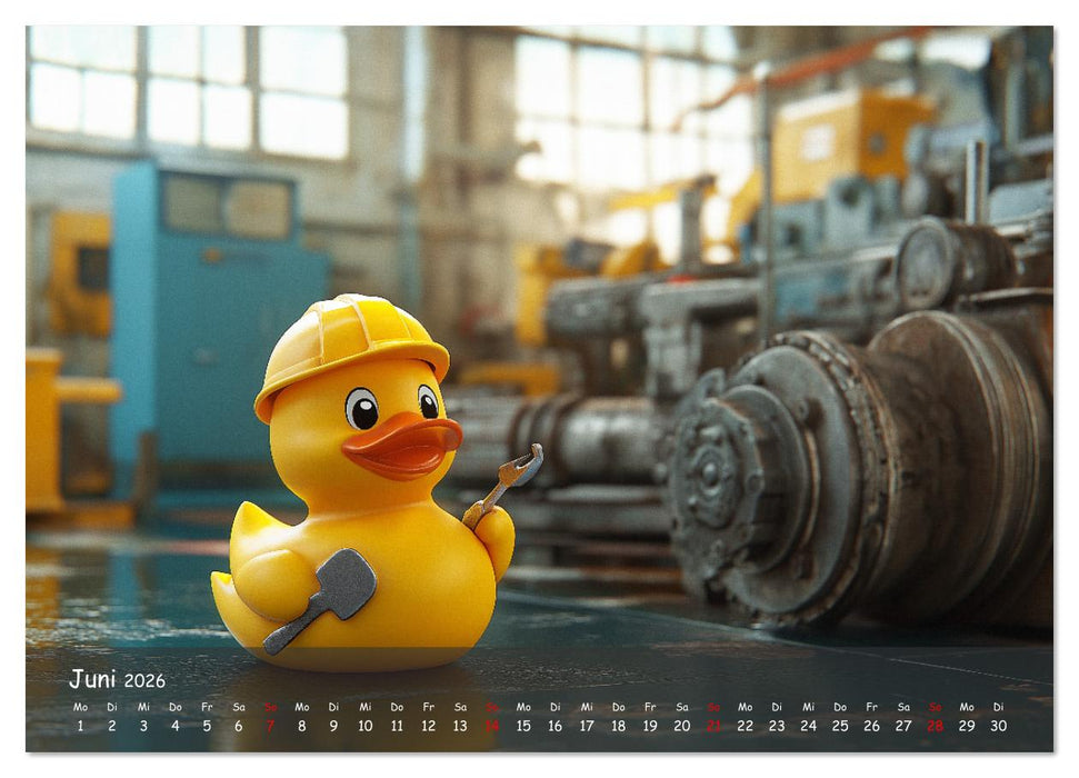Badeenten Kalender - Quietscheenten in der Berufswelt (CALVENDO Premium Wandkalender 2026)