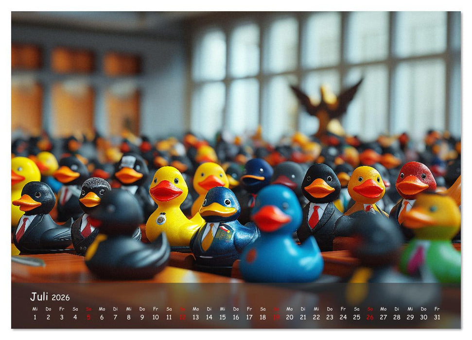Badeenten Kalender - Quietscheenten in der Berufswelt (CALVENDO Premium Wandkalender 2026)