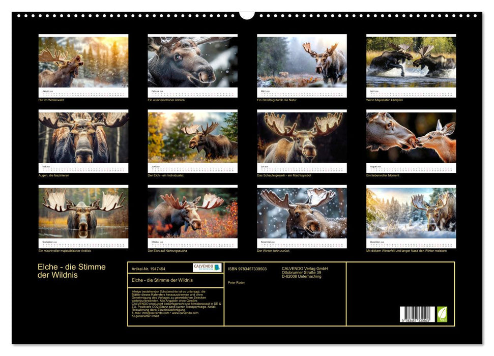 Elche - die Stimme der Wildnis (CALVENDO Wandkalender 2026)