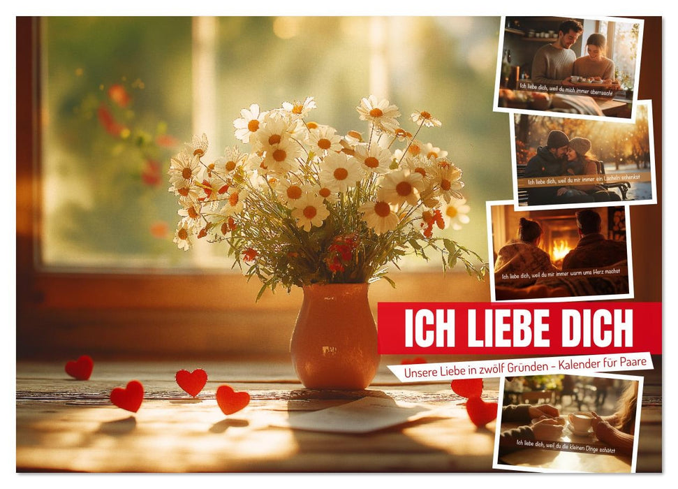 ICH LIEBE DICH - Unsere Liebe in zwölf Gründen (CALVENDO Wandkalender 2026)