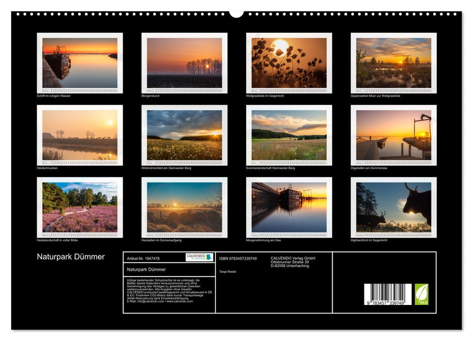 Naturpark Dümmer (CALVENDO Premium Wandkalender 2026)