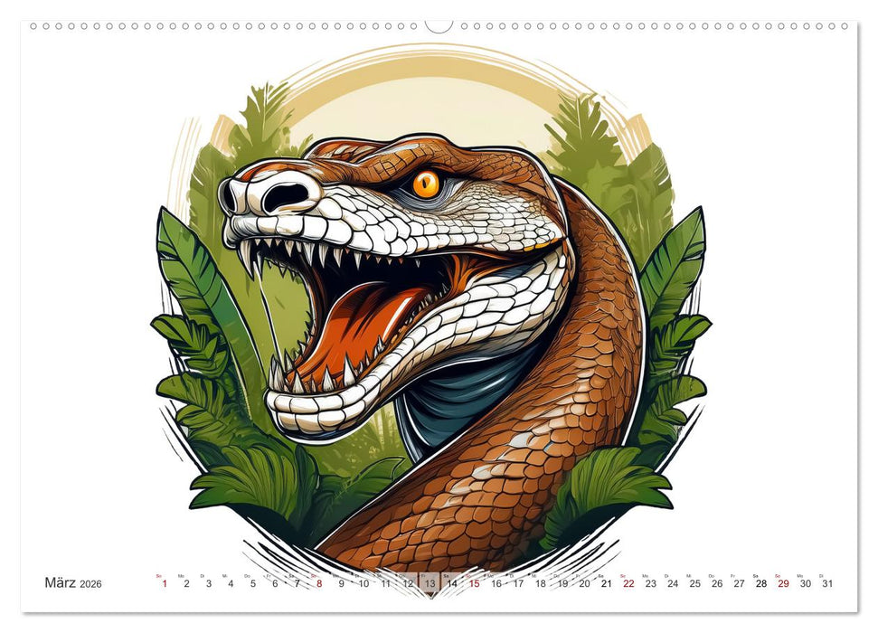 Beast Mode - Wilde Maskottchen (CALVENDO Premium Wandkalender 2026)
