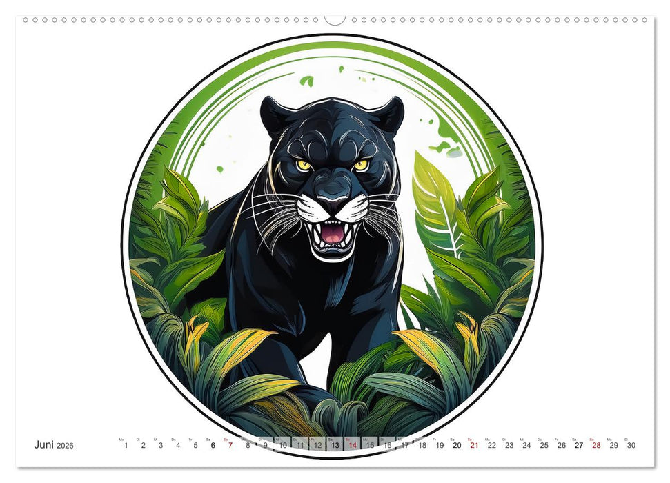 Beast Mode - Wilde Maskottchen (CALVENDO Premium Wandkalender 2026)