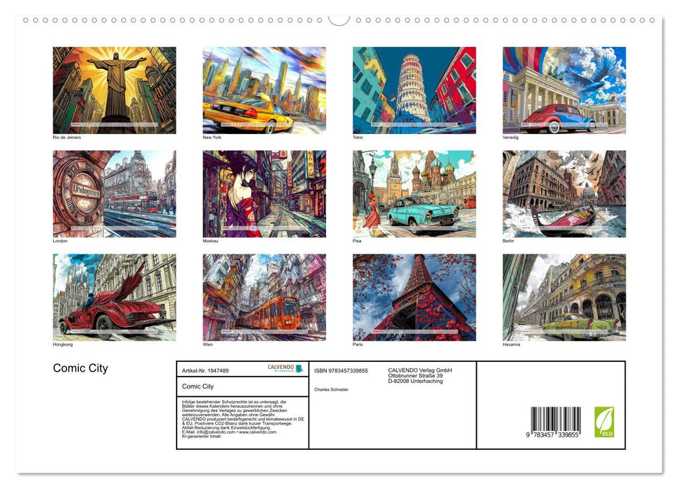 Comic City (CALVENDO Premium Wandkalender 2026)