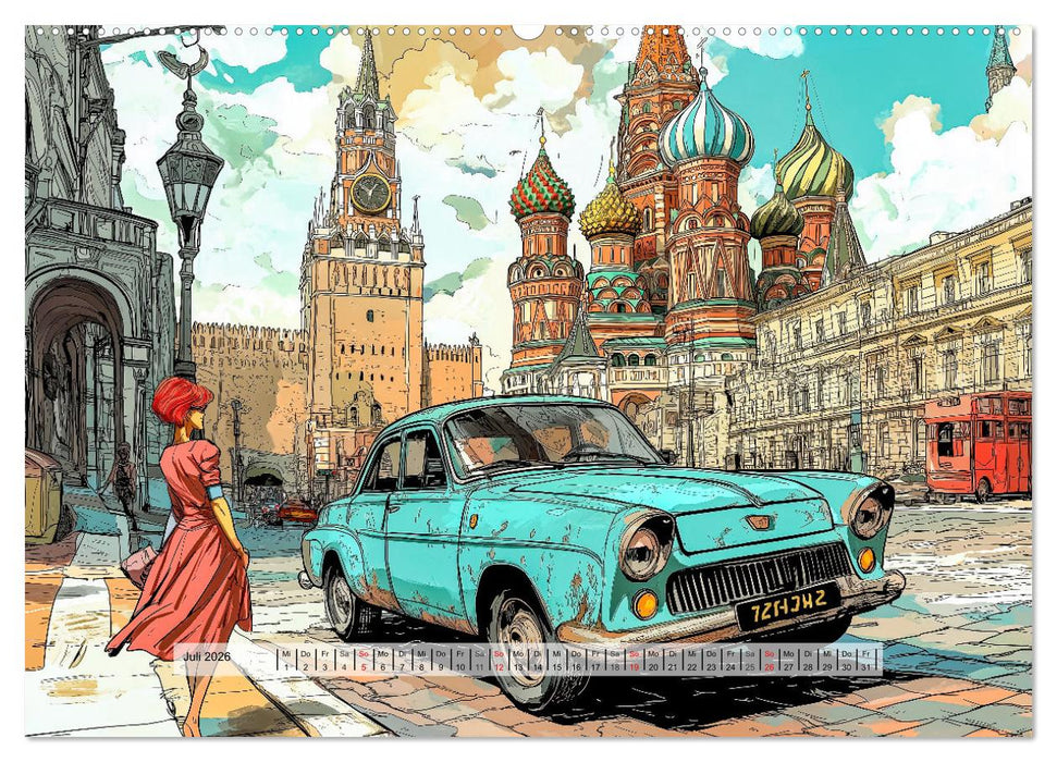 Comic City (CALVENDO Premium Wandkalender 2026)