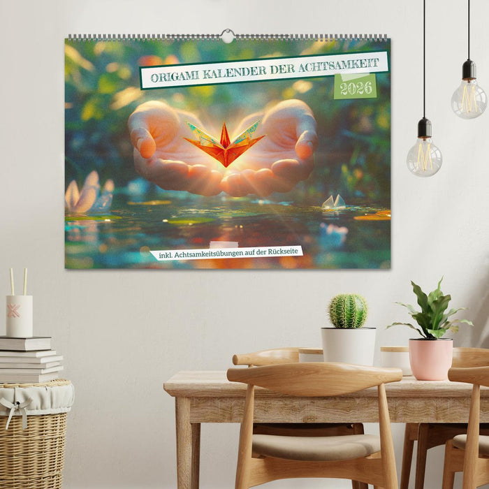 Origami Kalender der Achtsamkeit - Achtsamkeitskalender (CALVENDO Wandkalender 2026)