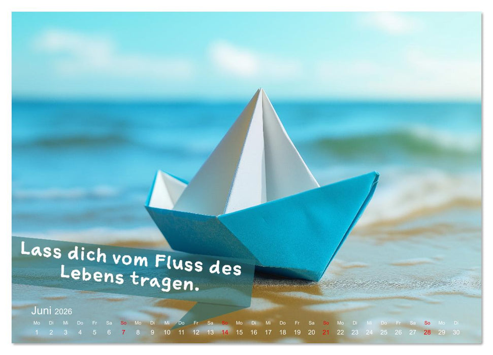 Origami Kalender der Achtsamkeit - Achtsamkeitskalender (CALVENDO Wandkalender 2026)