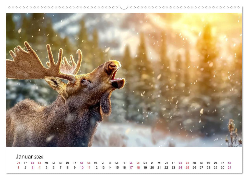 Elche - die Stimme der Wildnis (CALVENDO Premium Wandkalender 2026)