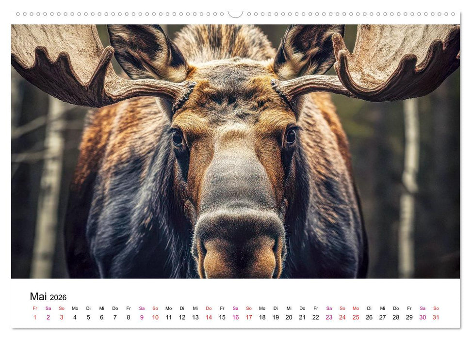 Elche - die Stimme der Wildnis (CALVENDO Premium Wandkalender 2026)