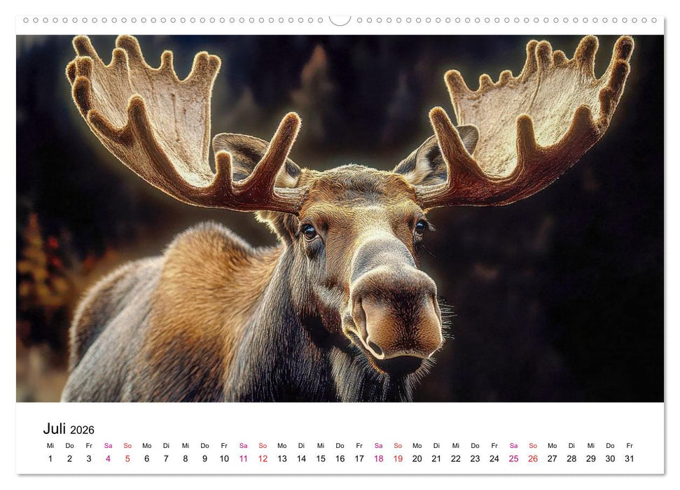 Elche - die Stimme der Wildnis (CALVENDO Premium Wandkalender 2026)