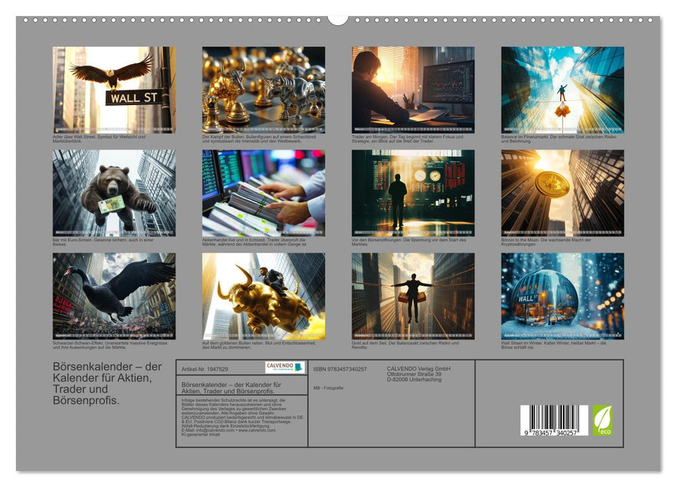 Börsenkalender – der Kalender für Aktien, Trader und Börsenprofis. (CALVENDO Premium Wandkalender 2026)