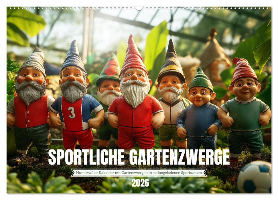 Sportliche Gartenzwerge (CALVENDO Wandkalender 2026)