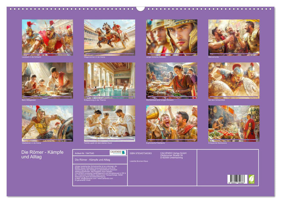 Die Römer - Kämpfe und Alltag (CALVENDO Wandkalender 2026)