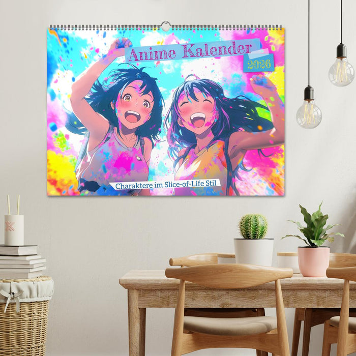 Anime Kalender – Charaktere im Slice-of-Life Stil (CALVENDO Wandkalender 2026)
